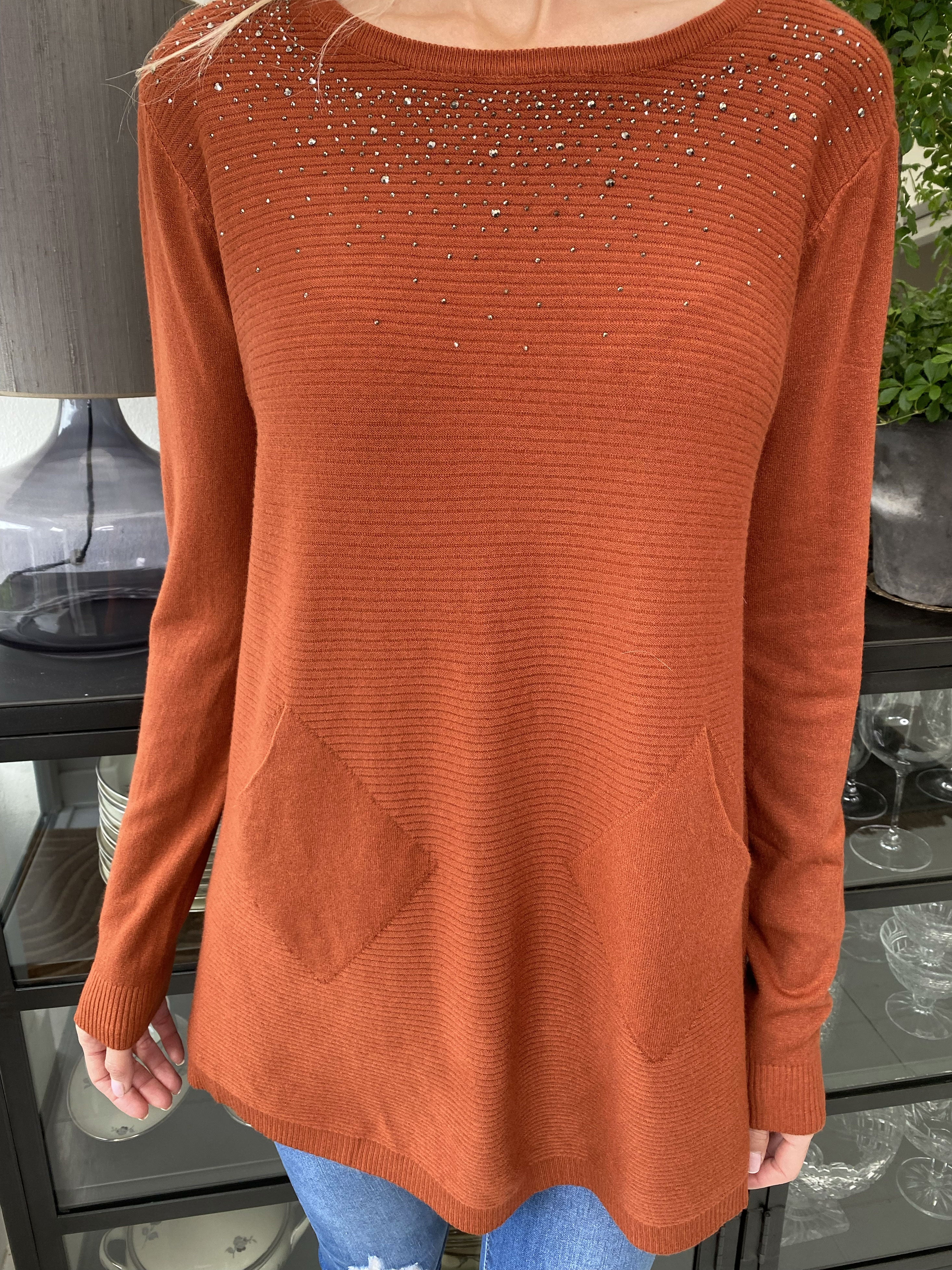 Vendela - Meget blød strikbluse med similisten